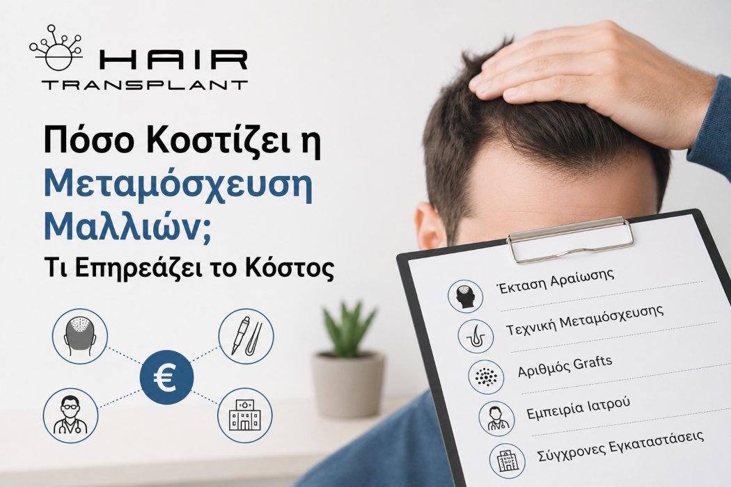 Ιατρός ενημερώνει ασθενή για το κόστος μεταμόσχευσης μαλλιών