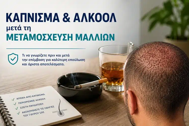 Κάπνισμα και αλκοόλ μετά τη μεταμόσχευση μαλλιών και σωστή μετεγχειρητική φροντίδα